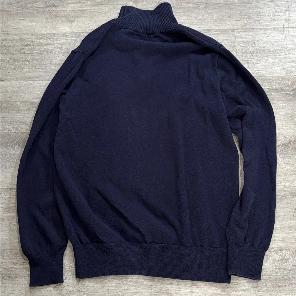 J.Crew Men’s Navy Mock Neck Quarter Zip Pullover | Size Small | 100% Cotton